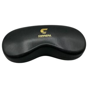 Carrera Eyewear Case Hard Shell Black Sunglass Pouch With Microfiber Cloth